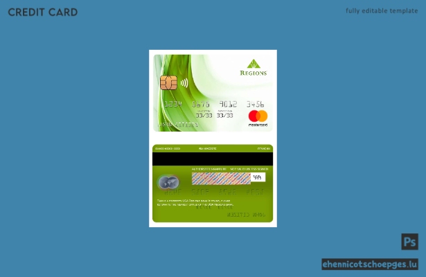 USA Regions Bank Mastercard Beispielvorschau